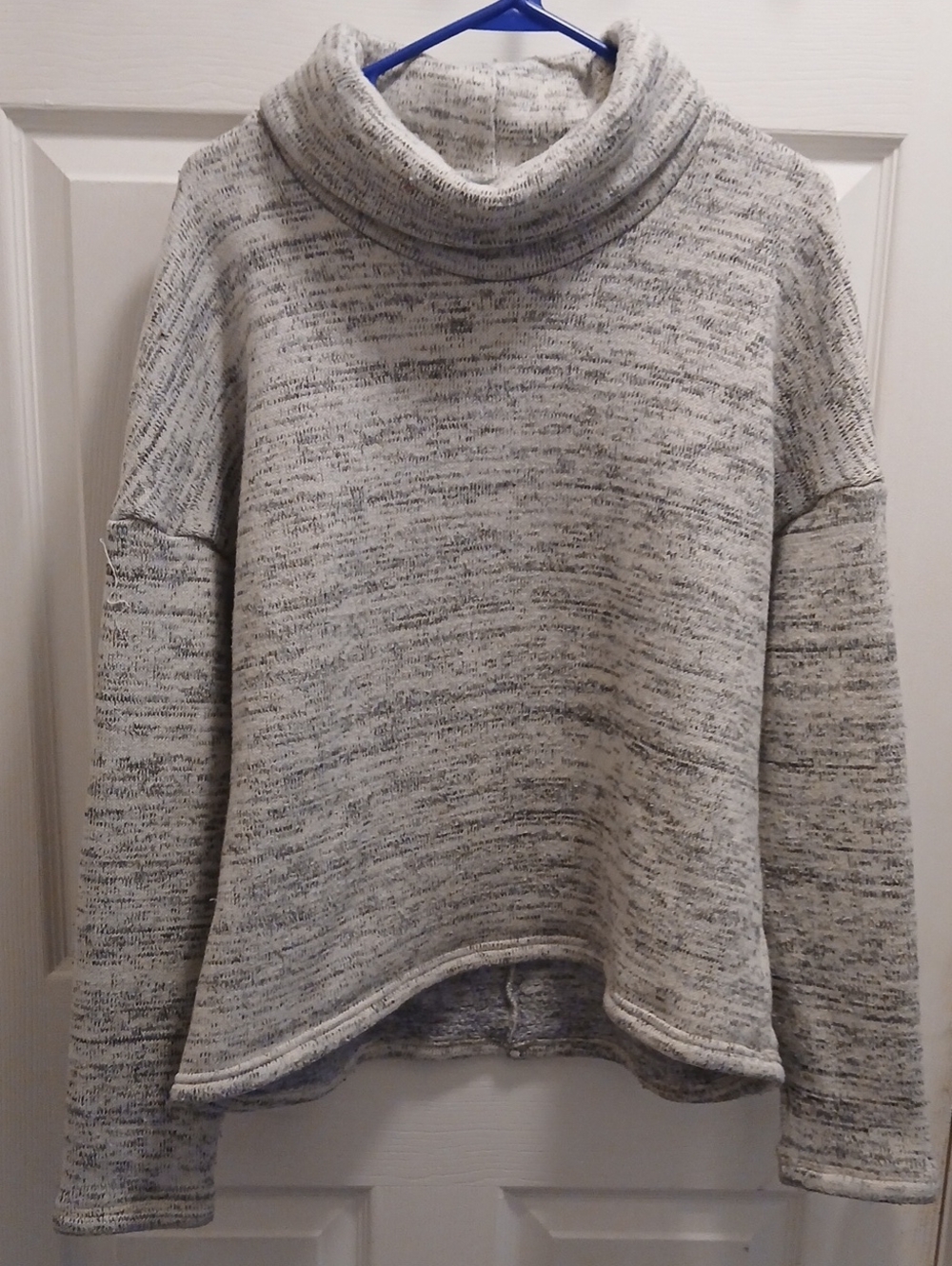 Columbia Light Gray Marled Cowl Neck Sweater